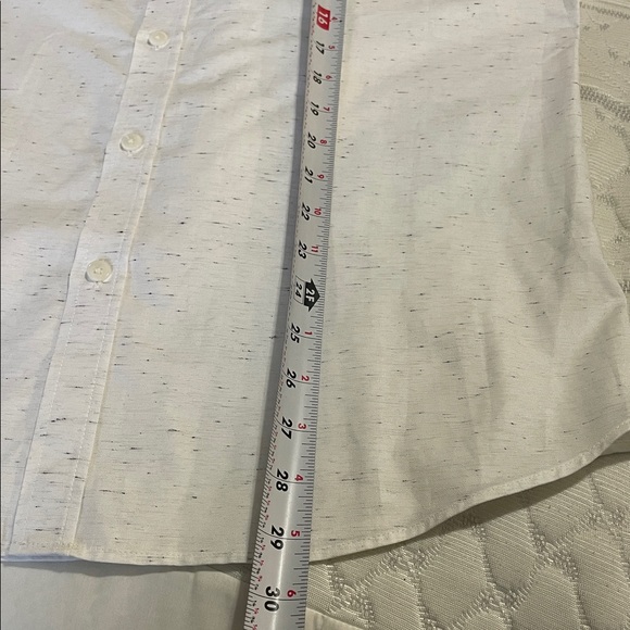 RW&CO. | Slim Fit | White Speckled | Long Sleeve | Button-Down | Shirt | Size L - Picture 11 of 15